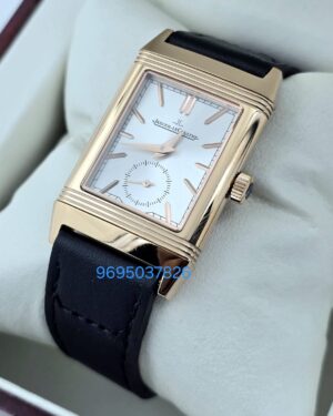 Jaeger Le Coultre Grande Reverso London Flagship Gold White Watch