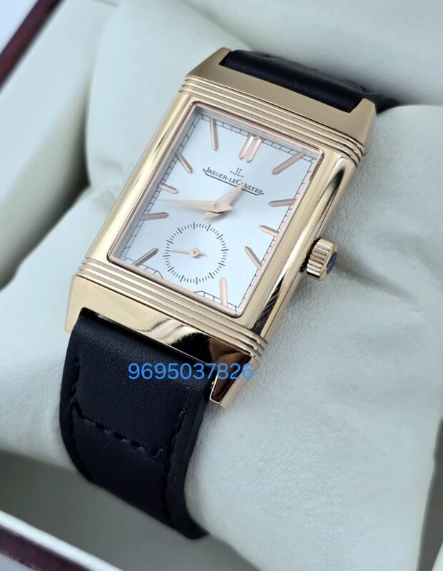 Jaeger Le Coultre Grande Reverso London Flagship Gold White Watch