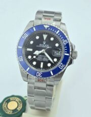 Rolex Submariner Black Dial Blue Ceramic Bezel Swiss Automatic Watch - Image 3