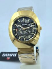Rado DiaStar Black Skeleton Golden Swiss ETA 7750 Valjoux Automatic Movement Watch - Image 3
