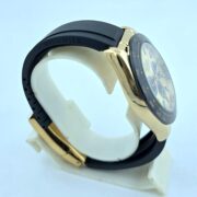 Rolex Daytona Golden Dial Black Rubber Strap Swiss Automatic Watch - Image 5