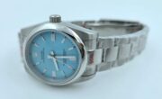 Rolex Oyster Perpetual ICE BLUE Steel Swiss Automatic Ladies Watch - Image 6