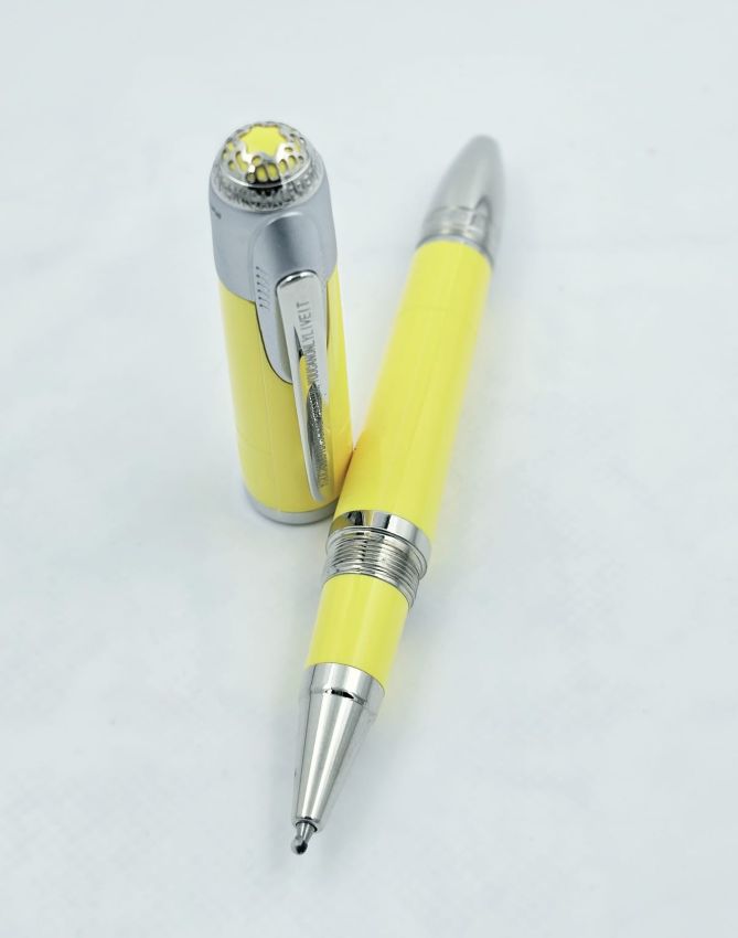 mont-blanc-ferrari-pen-wcin (2) Mont Blanc Great Characters Enzo Ferrari Yellow Special Edition Rollerball Pen