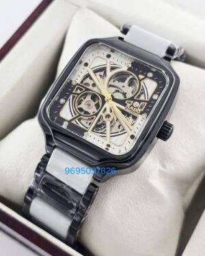 Rado True Square Open Heart Black & White First Copy Watch