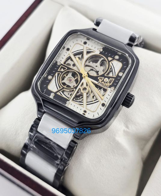 rado-true-square-open-heart-black-white-first-copy-watch (1) Rado True Square Open Heart Black & White First Copy Watch