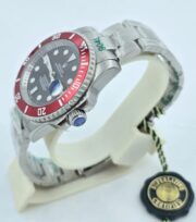 Rolex Submariner Black Dial Red Ceramic Bezel Swiss Automatic Watch - Image 3