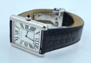 Cartier Tank Solo Steel Leather Strap Watch - Image 6
