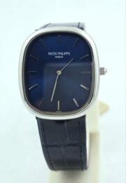 Patek Philippe Ellipse Blue Leather Strap Watch - Image 3