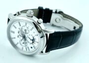 Patek Philippe Grand Complications Perpetual Calendar White Black Leather Strap Swiss Automatic Watch - Image 6