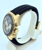 Rolex Cosmograph Daytona Green Dial Gold Black Rubber Strap Swiss Automatic Watch - Image 4