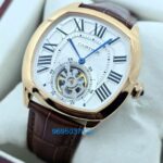 Cartier Drive De Tourbillon White Rose Gold Watch