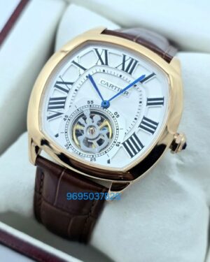 Cartier Drive De Tourbillon White Rose Gold Watch