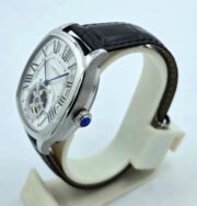 Cartier Drive De Tourbillon White Steel Letaher Strap Automatic Watch - Image 4