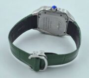 Cartier Santos 100 Green Leather Strap Swiss Automatic Watch - Image 7