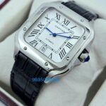 Cartier Santos 100 Leather Strap Swiss Automatic Watch