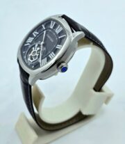 Cartier Drive De Tourbillon Steel Black Letaher Strap Automatic Watch - Image 4