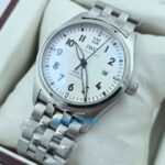 I W C Pilot Mark XX White Steel Swiss Automatic Watch