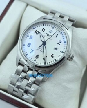 I W C Pilot Mark XX White Steel Swiss Automatic Watch