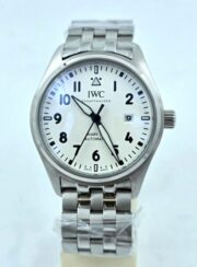 I W C Pilot Mark XX White Steel Swiss Automatic Watch - Image 3