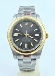 Rolex Oyster Perpetual Gold Bezel Swiss Automatic Watch - Image 3