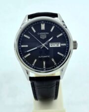 Tag Heuer Carrera Calibre 5 Day-Date Leather Strap Swiss Automatic Watch - Image 3